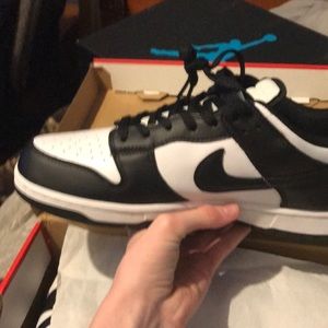 Black an white panda dunks